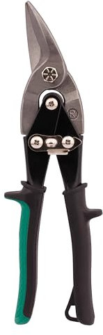 MIVOS Cisailles à Tôle - Coupe à Droite - 26 Cm - Cisaille Continue En Acier Au Chrome-vanadium - pour Couper La Tôle, L'aluminium, Le Cuir, Le Grillage, Le Plastique, Le Cuivre