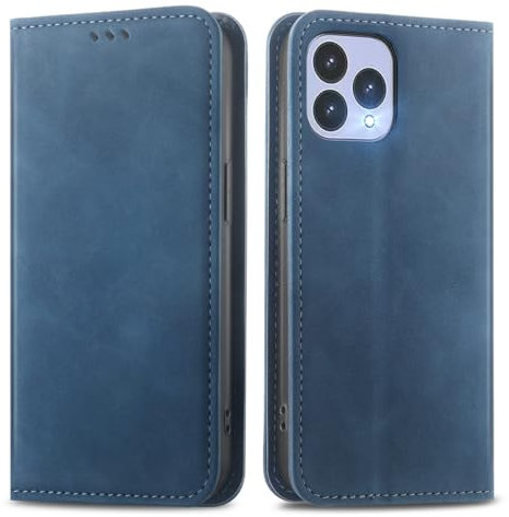 MOJIA Funda para Cubot P80 / Wiko T60, Tipo Libro Carcasa de la Cartera del tirón de la PU [Cierre magnético], Case con Carcasa Interna de TPU. Azul