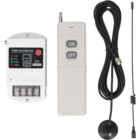Interruptor Remoto Inalámbrico de Largo Alcance 5 km para Motobombas y Luces - Control RF con Distancia de 5000 Metros AC220V