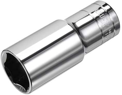 TOP-VIGOR 1/2 Inch Drive 23mm 6-Point Deep Socket, Metric, Cr-V Drive Socket (Polishing) for Auto Repairing and Household