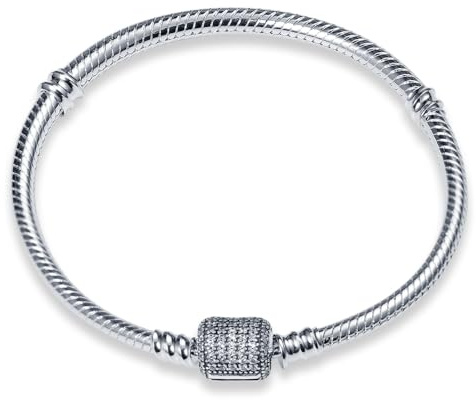 LIGHTDOG 925 Bracciale a catena di serpenti in argento Adatto per l'Europa Bracciale con ciondolo Perline Bracciale in argento Sterling Regali da donna per le persone care