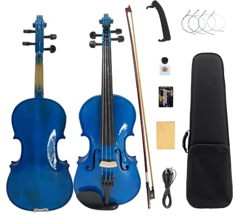 Yinfente - Akustische Geige 4/4 Vollgröße 4 Saiten Ahorntanne Schüler Anfänger Violine Violine Brazilian Holzbogen Kabel Reinigungstuch