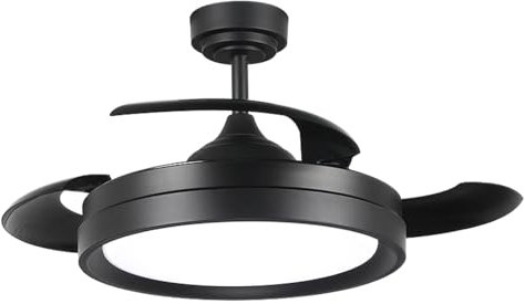 Ventilador de Techo con Luz Led 56W (36W/Luz+DC20W/motor),Mando a Distancia Regulable y Cambiar de Color,Invisible Ultra Silencioso y Palas Retráctiles 6 velocidades,Ventilador para Salon,Comedor