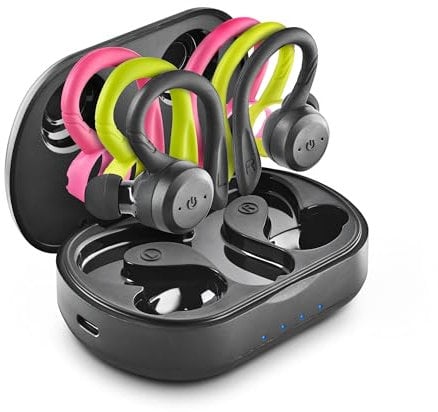 NGS ARTICA Jogger - Auricular Inalámbrico Deportivo Compatible con Tecnología TWS y Bluetooth 5.3, Resistente al Agua, Conexión Automática, 40h de Batería, Diseño Minimalista y Ergonómico