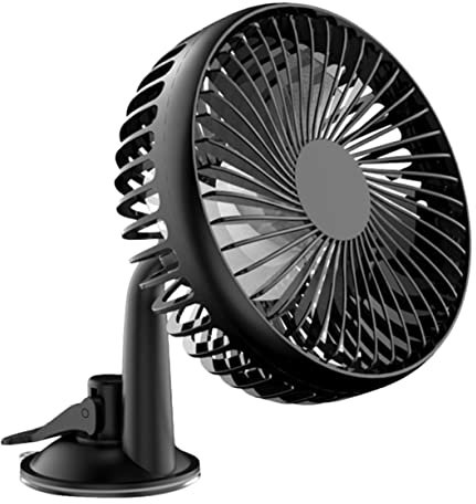 SOLUSTRE Ventilateur de Refroidissement Automatique pour Voiture Ventilateur de Chargement USB pour Voiture Bureau Maison Construction Abs Sûre