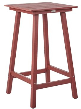 Moderner Muskoka Gartentisch Hochtisch Kunstholz Rot 60x60 cm Adirondack