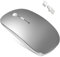 Souris sans fil Bluetooth pour MacBook Air Mac Pro ordinateur portable iPad Pad PC Laser optique rechargeable Mini souris fine silencieuse largement utilisée pour ordinateur de bureau HP iMac (Gris)