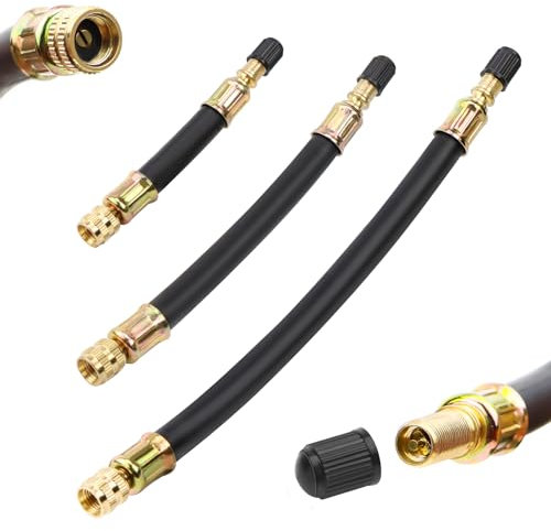 UGBO Reifenventil Verlängerung Autoventil Adapter Ventilverlängerung Flexible Gummi Reifen Ventil Extender Ventiladapter für Auto Motorrad Rennrad Fahrrad Scooter 3pcs