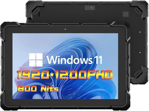 DORXTI Win Tablette Tactile 10.1 Pouces, Tablette Robuste 8000mAh,8GO Ram128GO Rom,Caméra USB3.0 BT4.2 GPS HDMI SIM 4G LTE, FHD+,5G-WiFi Tablette Incassable