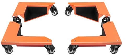 Loobiiny MöBelrollen Schwerlast,4 StüCk Ecke Lenkrolle Rollwagen,Schreibtischschrank Mover Dolly,Transportrollen