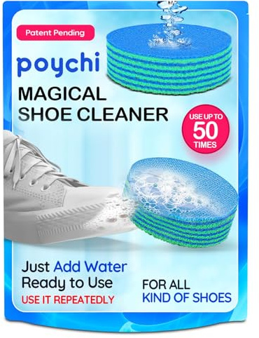 Shoe Cleaner Kit – Portable Sneaker Soles Scrubber Rag for Leather, Suede & More, Multi, M