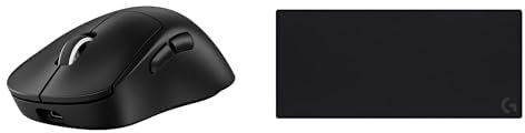 Logitech G PRO X SUPERLIGHT 2 DEX LIGHTSPEED Wireless Gaming Mouse, 60g Pro-Grade Lightweight Mouse With 5 Programmable Buttons, G840 Extra Large Gaming Mouse Pad, Optimised for Gaming Sensors - Black