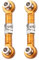 QUARKZMAN 2 Stück Lenkservo Spurstangen RC Aluminiumlegierung Verbindungen für HSP 1/10 94123 On-Road RC Auto (Gelb)