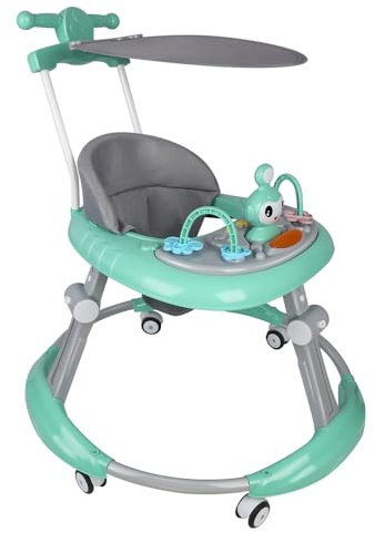 Andador caminar para bebé niña de 6 meses, carrito evolutivo 3 en 1, baby walker, aprende a caminar, empujador, 70 x 70 x 91 cm, verde
