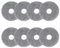 Lot de 8 Lingettes pour Roborock Saros 10R/Z70, Q Revo/Qrevo S/Qrevo Pro/Qrevo Master/Qrevo Edge/Qrevo Curv/Qrevo Slim, QV 35A 35S/QR 598 798 Robot Aspirateur Serpillières Microfibre