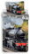 Jerry Fabrics Lokomotiva Bettwäsche, Kinderbettwäsche, 140 x 200 cm Bettdecke, 70 x 90 cm Kopfkissen, 100% Baumwolle