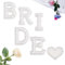 6Pcs Diamond Pearl Letter Patches, White Stick on Pearl Letter Patche, Bride Rhinestone Iron on Patches, Pearl Rhinestone Letter Patches, Letters Bride, for Bachelorette Party Wedding