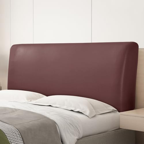 DEZYPZAM PU Leder Bettkopfteil Hussen, Elastisch Leder Kopfteilbezug, SchutzhüLle Schlafzimmer Kopfteil, Protektor Kopfteilbezug für eine Vielzahl von Bettköpfen (Weinrot,180 cm)