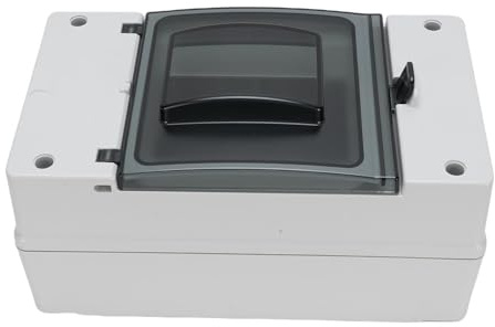 Jelquix Leistungsschalterkasten, DC-Verteilerkasten, Anschlusskasten für den Außenbereich mit IP66 Regenfest, ABS-Kunststoff, Schneller Zugriff, Ideal für MCCB-Solarbatterieschalter
