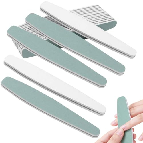 12 Pièces Lime à Ongle,600/3000 Lime a Ongle,Toe Nail File,Vert, Blanc | Nail File Buffer,Convient à Toutes Les Formes D'ongles,Bloc Polissoir Ongles Salons de Manucure et à Un Usage Domestique