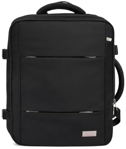 CAMRY CR 6881 black Handgepäck-Rucksack 40 x 20 x 30 cm, 24 Liter, Business- und Reiserucksack, 3 Fächer, 13 Taschen, passend für Laptops bis 15,6 Zoll