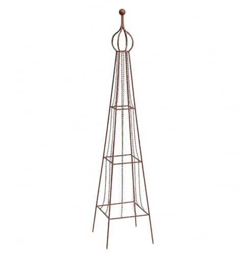 JWQFBC Jardín Metálico para Plantas Trepadoras y Enredaras - Enrejado Hierro para Jardín, Pequeño (140cm)