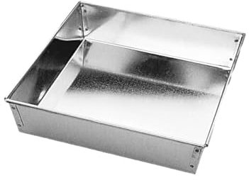 Gobel 124110 Moule à Manqué Carré Fond Fixe Fer Blanc bordé sur fil 22 cm de côté