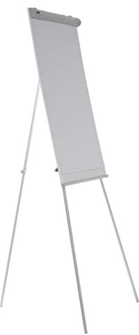 Schäfer Shop Flipchart F2100SSI, Hochformat, höhenverstellbar, magnethaftend, 2 Seitenarme, Ablageschale, Dreibeinstativ, B 880 x T 880 x H 1200-1880 mm