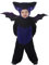 Smiffys Fledermaus Kostüm, Schwarz, mit Overall, Kapuze & Flügeln
