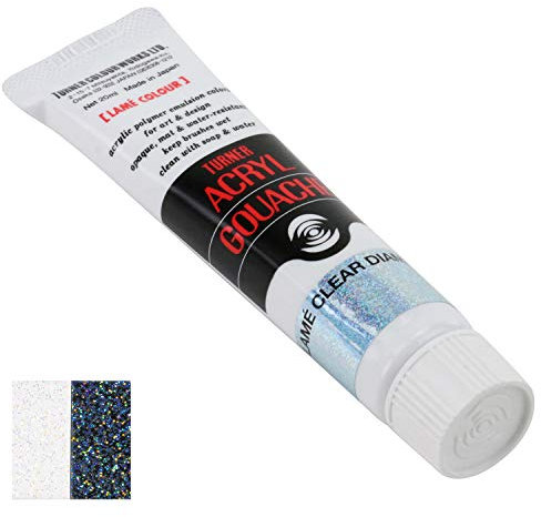 Turner Colour Works Acryl Gouache Artist Acrylic Paint - Single 20 ml Tube - Lamé Clear Diamond