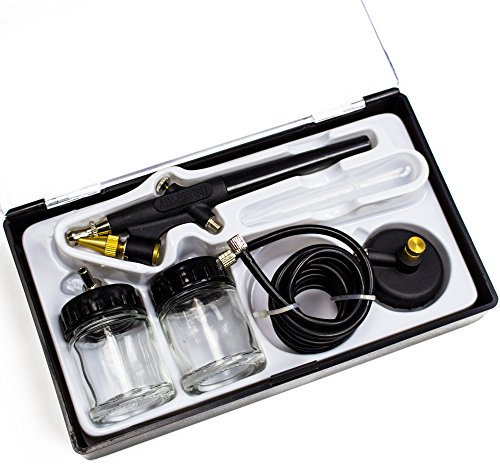 Airbrush Spritzpistole BD-138 0,8 mm Single-Action-Funktion Pistolen-Set 7 Tlg.