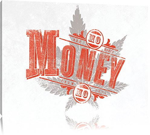 Pixxprint More Money Light, Größe: 120x80cm, Leinwandbild, fertig gespannt, Wandbild, Dekoration, Kunstdruck, kein Poster