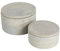 Bloomingville Contenitore decorativo rotondo in cemento con coperchi, grigio, set di 2, grigio
