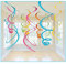 Birsppy 12 Stück DEKO SPIRALEN - FARBIG - 55 cm
