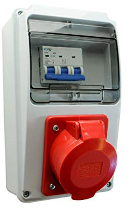 Baustromverteiler/Wandverteiler 1 x CEE 32A & B32A Leitungsschutzschalter LS verdrahtet