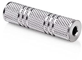 NEDIS Stereo-Audio-Adapter | 3.5 mm Buchse | 3.5 mm Buchse | Vernickelt | Gerade | Metall | Silber | 1 Stück | Blister Silber