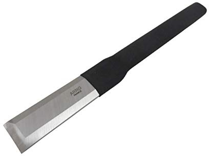 Arno 467863 Solid Steel French Timber Framing Slick Chisel 35 mm (1-3/8 Inch) Wide x 14 Inches Long RC 58-60 PVC Dipped Handles