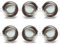 LAMPAOUS Led Einbaustrahler 6er-Set Aluminium Einbauleuchten mit 5 Watt 400lm Led Keramik Modul Einbauspots Deckenspots Deckenleuchten Warmweiss 230V 30mm Einbautiefe 30 Grad Schwenkbar Flach Rund
