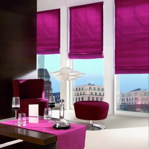 Byour3 - Tenda a Pacchetto NO FORO - SU MISURA ARTIGIANALE Tende per interni per Porte Finestre Tenda per interno a Vetro Tendine Tende per B&B (Tessuto 100% Cotone)