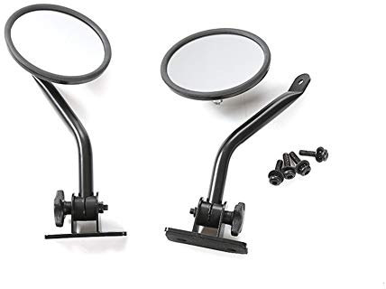 YULIXIA Startseite Rückspiegel Adjustable Objektiv Totwinkel Spiegel-Auto-Spiegel for Jeep Wrangler JK 2007-2017 (Color : Black)