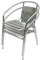 BE Furniture 2 x Aluminium Garden Chairs, 2 x Stacking Aluminium Chairs, Cafe Bistro Chair