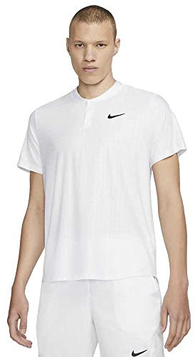 Nike Mens M NKCT DF ADVTG Polo Shirt, White/White/Black, M
