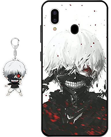 Staremeplz Hülle für Samsung Galaxy A20E Anime Handyhülle [Mit Schlüsselbund] Cartoons Silikon Sanft Bumper Case Hülle für Samsung Galaxy A20E
