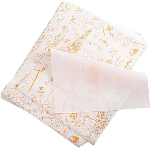 La Llareta Brotpapier 100 Blatt, 26 * 36cm Käsepapier, Wasserdicht und Öl, Nicht Klebrig, Wachspapier für Lebensmittel, Butter, Käse, Sandwich, Burger, Pommes