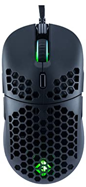 Cosmic Byte Kilonova PRO 3389IC RGB Wired Gaming Mouse with Pixart 3389 Sensor, Ultra Lightweight 73grams, Adjustable Weights, Paracord Cable, Replaceable Top Cover and Side Buttons (Black)