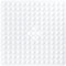 XIYUNTE Square Shower Mats Non Slip Anti Mould - 53 x 53 cm Rubber Anti Slip Bath Mat with Suction Cups and Drain Holes, Machine Washable, White