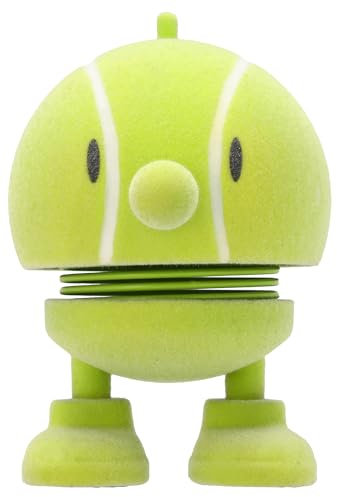 Hoptimist Tennis Bumble, Tennis Zubehör, Deko & Glücksbringer, Lustiges Gadget oder Geschenk für Tennisliebhaber & Fans, Höhe 7,6 cm, Durchm. 5,8 cm