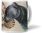 Paul Sinus Tasse Porzellan Tier Motiv schwarzer Panther Dschungel Exotisch Tropisch Dekorativ