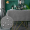 Yeahshion Tischdecke Rechteckig Schmutzabweisend, Dunkelgrau 140 x 240 cm, Polyester-Leinen-Effekt, wasserdichte Tischdecke für Tisch, Esszimmer, Restaurant, Schutz (Dunkelgrau, 140 x 240 cm)