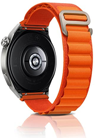ZoRoll 22mm Cinturino per Huawei Watch GT 6/GT5 46mm/GT6 Pro/gt4/gt3/Ultimate2/Buds, Nylon G-Hook Regolabile Sportivo Bracciale per Huawei Watch 5-46mm /4/4 Pro/3/3 Pro - Arancione